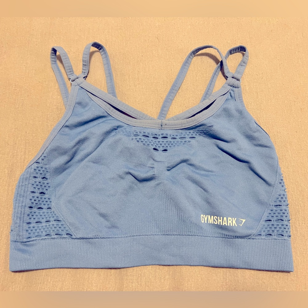 GYMSHARK Energy Plus Seamless Fitness Sports Bra size Medium Bluestone